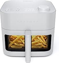 Chefman Crispinator Air Fryer 6-in-1 with 8 Qt capacity, 450°F Max Temp with TurboFry Pro Technology for Fast and Even Results, Viewing Window, Nonstick Ceramic Basket