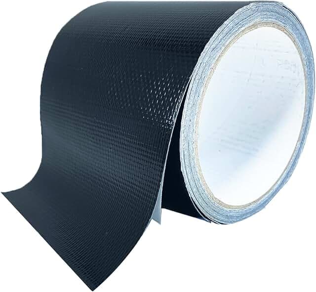 Waterproof Repair Tape for Awning, 4IN x 20FT Outdoor Canvas Tarp Repair Tape, Tent, Boat Covers, Canopy, Sail Tape, Tear Repair Patch Kit, Heavy Duty UVproof, Black