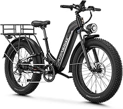 M1 Pro Electric Bike, 1800W Peak Motor Electric Bike for Adults, 26'' x 4.0'' Fat Tire Ebike, 48V 17.5Ah Electric Mountain Bike, 36MPH, 85 Miles Electric Bicycle, 7 Speed, 110NM with Rear Basket