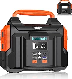 Portable Power Station, 300W 257wh Portable Generator for Home Use Camping Travel Emergency Hunting Outdoor, Large Power Bank with AC Outlet for Laptop