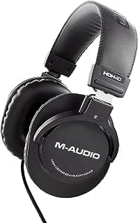 M-AUDIO HDH40 - Over Ear Studio Headphones with Closed Back Design, Flexible Headband and 2.7m Cable for Studio Monitoring, Podcasting and Recording