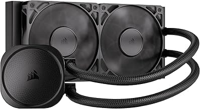 CORSAIR Nautilus 240 RS Liquid CPU Cooler – 240mm AIO – Low-Noise – Direct Motherboard Connection – Daisy-Chain – Intel LGA 1851/1700, AMD AM5/AM4 – 2X RS120 Fans Included – Black