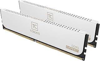 TEAMGROUP T-Create Expert CL30 Overclocking 10L DDR5 32GB Kit (2 x 16GB) 6000MHz (PC5-48000) Intel XMP 3.0 & AMD EXPO Compatible Desktop Memory Module Ram White - CTCWD532G6000HC30DC01