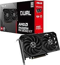 ASUS Dual Radeon™ RX 9060 XT 16GB GDDR6 Graphics Card (PCIe 5.0, HDMI 2.1b, DisplayPort 2.1a, 2.5-Slot Design, Axial-tech Fan Design, 0dB Technology, and More)
