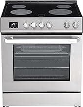 Rangaire RRE303TS Electric Range Oven with Timer and AirFry Infrared Stove Burners, True Convection, Easy Reach Racks, 30", Stainless Steel