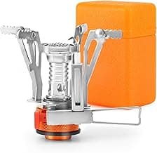 KUBQLIG Portable Camping Stove Backpacking Stove, Specialized Camping Stove with Piezo Ignition Stable Support Wind-Resistance, Camp Stove for Camping Hiking&Outdoor Adventure Cooking
