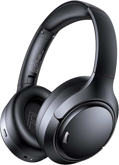 Hybrid Active Noise Cancelling Headphones 120H Long Playtime, 6 ENC Mic, Wireless Over-Ear Bluetooth 6.0 Headphones,Hi-Res Audio, Memory Foam Earcup, Transparency Mode ANC Headphone for Travel Office