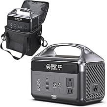 DaranEner Portable Power Station 192Wh LiFePO4 Battery, Solar Generator with Storage Bag, 2×AC 300W (600W Surge), USB-C 60W PD, Fast Recharge for Camping, RV, Outdoor, Emergency Backup