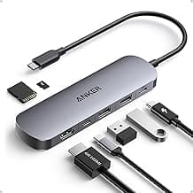 Anker USB C Hub, 7-in-1 Multi-Port USB Adapter for Laptop/Mac, 4K@60Hz USB C to HDMI Splitter, 85W Max Power Delivery, 3xUSBA & C 3.0 Data Ports, SD/TF Card, for Type C Devices (Charger Not Included)