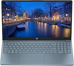 HP Portable 15'' HD Micro-Edge IPS Laptop, Intel Pentium Processor Up to 3.68GHz, 4GB DDR4, 128GB SSD, HDMI, Webcam, Ultra-Fast 6th Gen WiFi, Windows 11 OS, Dale Blue, Renewed