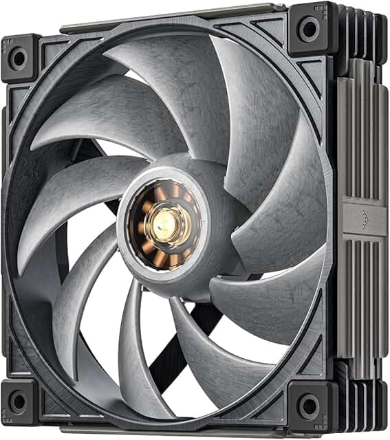 MACH120 120mm Case Fan: PWM Quiet PC Fans with FOC Motor - 4 Pin LCP High Speed Computer Cooling Fan with 500-3000 RPM