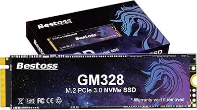 GM328 1TB NVMe M.2 2280 SSD, PCIe Gen3 3D NAND Internal Solid State Drive, Dynamic SLC Cache, Up to 3500MB/s, For Students, Office Work, Gaming, Home Entertainment, Compatible with Desktop or Laptop