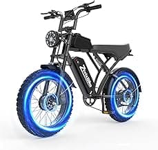 Retro Electric Bike for Adults,48V 20AH-1500/3000W Peak Motor Electric Bicycle-Max Speed 31-35MPH-Max 80 MI Range-20" x 4.0" Fat Tire Ebike,7-Speed, Dual Shock Absorber - UL 2849
