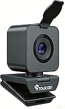 TOUCAN 1080P HD Webcam with Built-in Noise-Cancelling Mic & Privacy Shutter – Wide 90° Angle, Plug & Play USB Video Camera for Video Calls, Streaming, Home Office & Online Classes