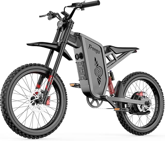 Freego X2Pro Electric Motorcycle for Adults Teens,Electric Dirt Bike Teens 6000W(Peak) Motor 1800Wh Battery,Max 50Mph Off Road Electric Bicycle,Full Suspension UL 2849 Certified