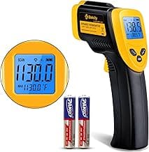 Etekcity Infrared Thermometer Laser Temperature Gun 1080, -58°F~ 1130°F for Meat Food Candy Pizza Oven, Heat Gun for Cooking, Kitchen, Fridge, Reptile, BBQ, HAVC, Adjustable Emissivity & Max Measure