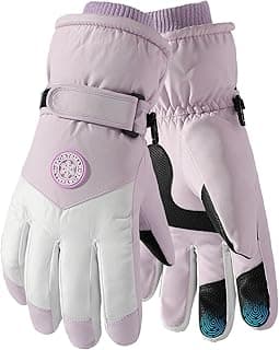 Winter Ski Gloves for Men & Women, Waterproof Insulated Cold Weather Work Gloves, Touchscreen Snow Gloves for Skiing, Snowboarding, Running, Cycling, Winter Work