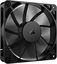CORSAIR RS120 120mm PWM Fan – Daisy-Chain Connection – Low-Noise – Magnetic Dome Bearing – Single Pack – Black