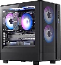 darkFlash Micro-ATX PC Case, Pre-Install 3 PWM ARGB Fans Computer Case, High Heat Dissipation MATX Gaming PC Case, USB 3.0 Port, Supports up to 240mm AIO(DB330M MESH, Black)