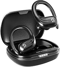 Back Bay Audio Runner 60 Wireless Running Earbuds, 80 Hour Long Battery Life Over The Ear Earbuds with EarHooks, Wrap Around Earphones Wireless Bluetooth Earphones with Microphone, in Ear Headphones