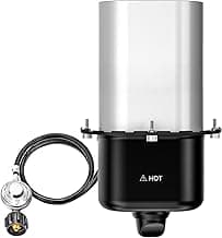 BIG HORN OUTDOORS Propane Gas Burner for BIG HORN OUTDOORS 12 Inch Pizza Oven, Pizza Oven Gas Burner Attachment Includes Gas Regulator and Hose, Pizza Oven Accessories