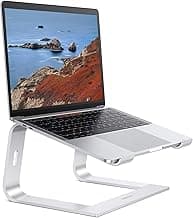 OMOTON Laptop Stand for Desk, Detachable Laptop Riser, Aluminum Laptop Holder, Compatible with MacBook Air/Pro, Dell, HP, and All Laptops (11-16 inch), Silver
