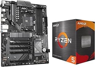 Micro Center AMD Ryzen 5 5500 Desktop Processor with GIGABYTE B550 Eagle WIFI6 ATX Motherboard (AM4, DDR4, 2X M.2, PCIe 4.0, WIFI6, 1GbE LAN, EZ-Latch)