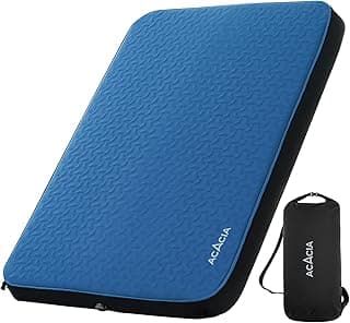 Acacia 4" Thick Self Inflating Sleeping Pad with Foam, Innovative Y-Shaped Telescopic Structure, Ultraportable Camping Air Mattress with Pump Sack, Easy Roll Up Sleep Bed for Travel Tent Car