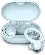 JLab Go Sport+ Wireless Workout Earbuds with C3 Clear Calling, Secure Earhook Sport Design, 35+ Hour Bluetooth Playtime, 3 EQ Sound Settings, Light Blue