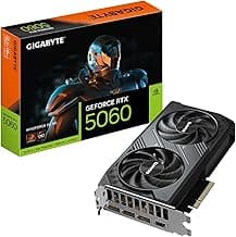 GIGABYTE GeForce RTX 5060 WINDFORCE OC 8G Graphics Card, Cooling System, 8GB 128-bit GDDR7, PCIe 5.0, Manufactured by NVIDIA, DisplayPort & HDMI - Video Output Interface, GV-N5060WF2OC-8GD Video Card