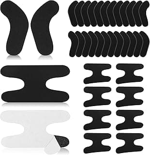 32 Pcs Ski & Snowboard Boots Fitting Pads, 24 Pcs Self Adhesive J Bars, 8 Pcs Ankle Wrap Pads Boot Inserts Foam Padding to Reduce Heel Lift Ankle Blisters