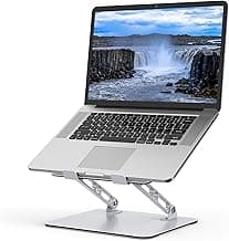 Laptop Stand for Desk, Adjustable Laptop Riser, Metal Foldable Computer Stand Holder Portable Notebook Mount, Ventilated Cooling Printer Stand Compatible with 10-15.6” Laptops