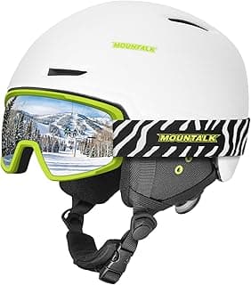 Ski Helmet with Ski Goggles for Men,Women & Kids - Adjustable Fit, Lightweight - Perfect for Youth, Adults, and Children, Skiing/Snowboarding