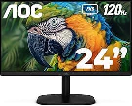 AOC 24B35H3 24" IPS Full HD (1920 x 1080) 120Hz LED Monitor, Adaptive Sync, VGA & HDMI, Flicker-Free, Low Blue Light, HDR Ready, VESA, Tilt Adjust, Eco-Friendly