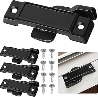 4 Pcs F2590 Windows Replacement Sash Lock-2-1/4'' Mounting Hole Centers Sash Lock with Screws-Black Sash Lock for Vertical Sliding Windows Double Hung Windows