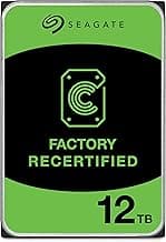 Seagate (Recertified) 12TB IronWolf NAS SATA Hard Drive 6Gb/s 256MB Cache 3.5-Inch Internal Hard Drive for NAS Servers, Personal Cloud Storage (ST12000VN0007)