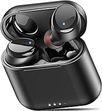 TOZO T6 Wireless Earbuds, Bluetooth Ear Buds, Stereo Sound in Ear Headphones, 50 Hours Playtime, AI Clear Call, Wireless Charging Case, APP Customizable EQs, IPX8 Waterproof Earphones