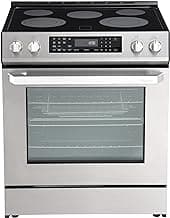 Rangaire RRE303GS 30" Glass Touch Electric Range Oven - Stainless Steel, Infrared Stove Burners, True Convection, Self Cleaning, Easy Reach Racks
