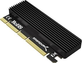 M.2 NVMe SSD to PCIe X16/X8/X4 Adapter Card with Aluminum Heatsink, Easy Install, Supports 2230/2242/2260/2280, Not Compatible with SATA or PCIe x1