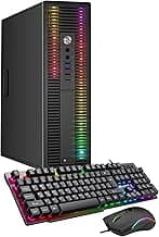 HP ProDesk Desktop RGB Lights Computer Intel Core i5 6500 3.2 GHz 8GB RAM 256GB SSD Gaming PC Keyboard & Mouse, Windows 11 Pro (Renewed)