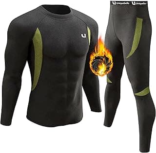 Men's Thermal Underwear Sets Top & Long Johns Fleece Sweat Quick Drying Thermo Base Layer