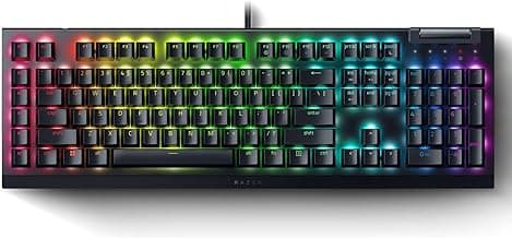 Razer BlackWidow V4 X Mechanical Gaming Keyboard: Yellow Switches Linear & Silent - 6 Macro Keys - Chroma RGB - Doubleshot ABS Keycaps - Roller & Media Keys - Snap Tap