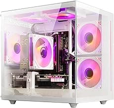 Desktop Computer, Core i5, Gaming PC GeForce RTX 3050 6G,16G DDR4 RAM, 512GB NVME SSD, Prebuilt Tower Computer for Gaming Home Business (White, Nvidia Ge Force RTX 3050, 512, GB, DOS, GB, 16)