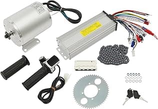 2000W Electric Brushless DC Motor Kit, 48V 4300rpm Motor with Controller and T8F Chainwheel and LCD Display Screen, Electric Motor Kit for Go Karts E-Bike Motorcycle Scooter DIY