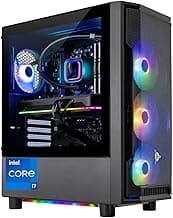 Shadow Gaming PC Desktop – Intel Core i7 13700F 2.1 GHz, NVIDIA RTX 4060, 1TB NVME SSD, 16GB DDR4 RAM 3200, 600W Gold PSU, 360mm AIO, 11AC Wi-Fi, Windows 11 Home 64-bit,Black