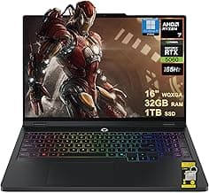 Lenovo Legion 5 Pro Gaming AI Laptop 16" WQXGA 2560x1600 OLED 165Hz 1100nits HDR Peak AMD 8-core Ryzen 7 8745HX 32GB RAM 1TB SSD GeForce RTX 5060 (Up to 572 AI Tops) RGB Backlit Win11Pro ICP Hub