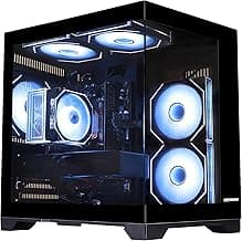 Prebuilt Gaming PC Desktop, Intel Core i5-14400F 10-Core, AMD Radeon RX 9060 XT 16GB, 32GB DDR4 RAM 3200MHz, 1TB PCIe SSD, WiFi & Bluetooth, Windows 11, RGB Tower Computer, Black