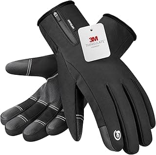 Winter Gloves - Men & Women - 3M Premium Insulation - Waterproof - Ski Gloves - Touchscreen Fingers - Windproof & Thermal - Unisex-Adults - Skiing - Green, White