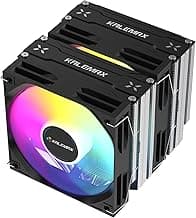 CPU Cooler, Dual-Tower, 6×6mm Heat Pipes CPU Cooling, Dual 120mm ARGB PWM Fans, 2000RPM Speed, for AMD AM4/AM5/; Intel LGA 115X/1200/1700/1851, PC Cooler, 265W TDP