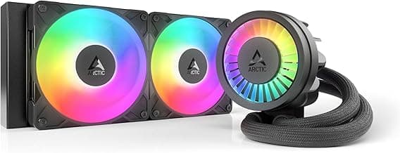ARCTIC Liquid Freezer III Pro 240 A-RGB - 240 mm AIO CPU Cooler, Water Cooling, 38 mm Radiator, PWM Pump, VRM Fan, for AMD AM5/AM4, Intel LGA1851/1700 Contact Frame - Black